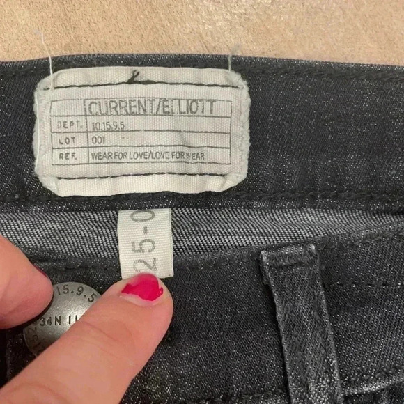 Current/Elliott Stiletto Highland Leopard Jeans Sz 25 - Picture 7 of 9